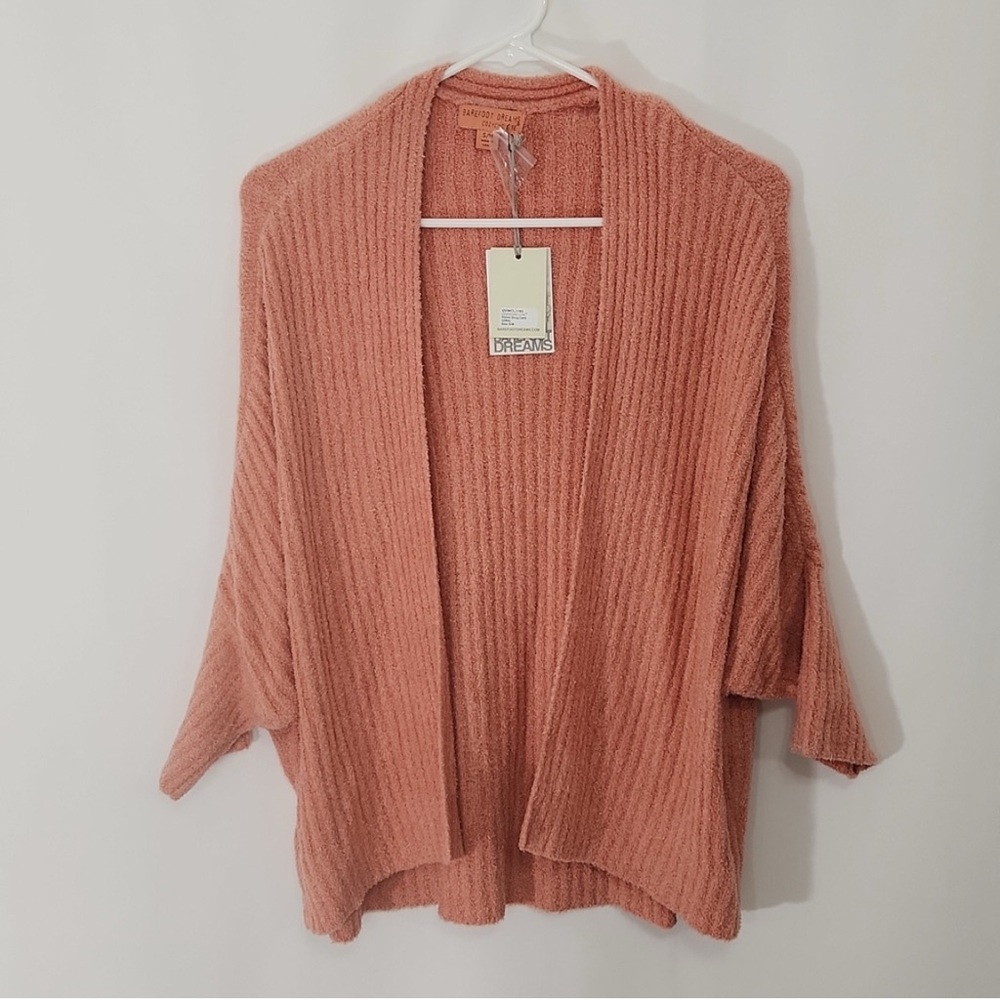 Barefoot Dreams Coral Ribbed Shrug